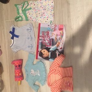American girl clothes and a baking with grace book
